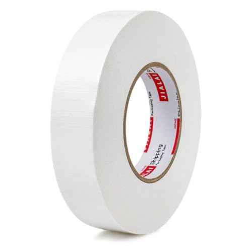Industrial Grade White Duct Tape, 1 inch x 60 yds, HeavyDuty, Flexible, No Residue, All-Weather Waterproof Tape, UV Resistant for Crafts & Home Improvement