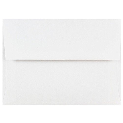 JAM Paper A6 Invitation Envelopes - White, 4 3/4 x 6 1/2, Pack of 50