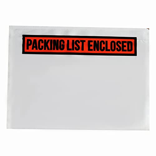 IN SAFE PACK 1000 Self-Adhesive Clear Shipping Envelopes 7.5x5.5 Inches - Waterproof Mailing Pouches with Printing Variation