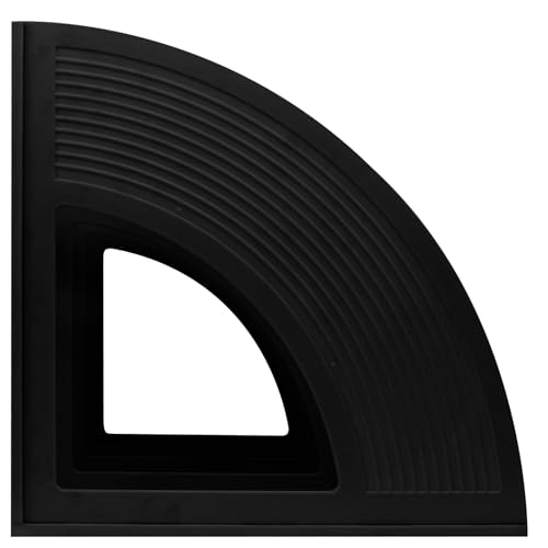 SAYEEC Black 4-Compartment Magazine Holder – Sturdy Plastic Desktop File Organizer