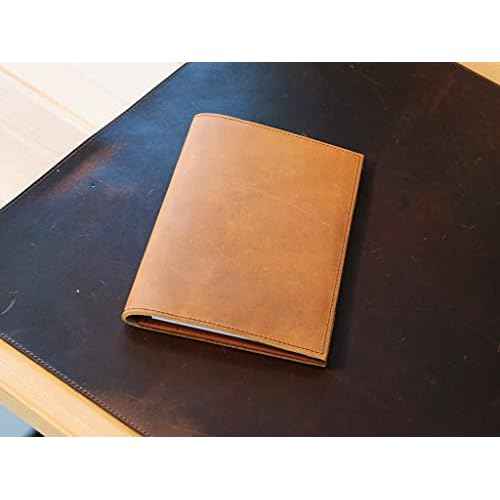 Notepad Holder Leather Notepad Holder Legal Pad Holder Notebook Holder Crazy Horse Leather Padfolio - Business Gift - Made in USA (Wheat)