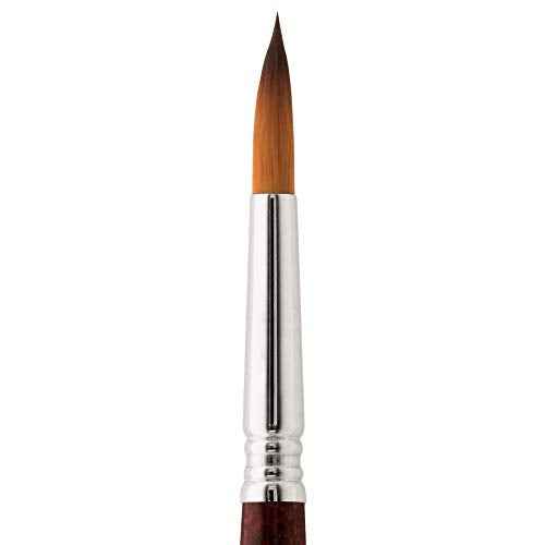 Escoda Art Products Escoda Prado Series Artist Watercolor & Acrylic Short Handle Round Paint Brush, Size 18, Synthetic Sable