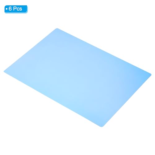 PATIKIL A4 Colored Overlay Sheets for Reading, Sky Blue, 6 Pack