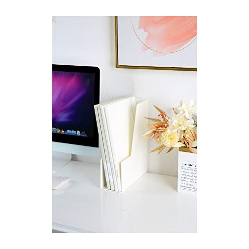 YBM HOME Vertical File Bins Organizer Open Front Design for Easy Access to Files, Documents, and Magazines, Ideal for Home Office, Work Desktops, or School, Medium, 1261-3