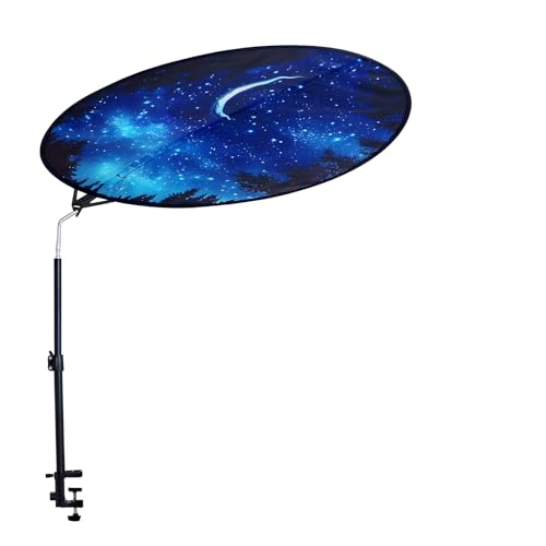 Office Cubicle and Desk Shade - Foldable 36" Circular Shading, Light-Proof Desk Canopy£¬Light Shade with Clamp and Rotatable Rod, Designed for Light Sensitive Workers