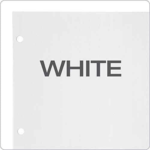 Oxford Blank Write On Binder Dividers, 1/5 Cut Tabs, 3 Hole Punch Dividers in 5 Tab Sets, 100 Dividers, 20 Sets, White (89981)