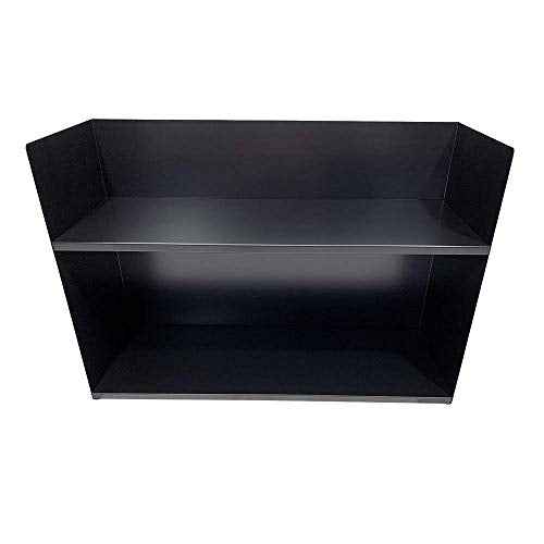 Huron Book and Magazine Rack, 6 Slot, Black Commercial Grade Steel