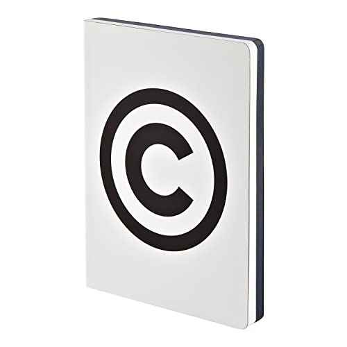 Nuuna Graphic L Copywright Smooth Bonded Leather Notebook - White