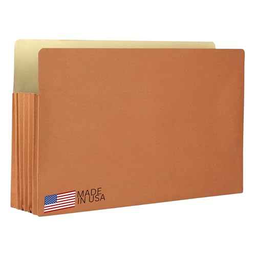 The File King Expanding Accordion File Folder - Legal Size | Box of 10 Redropes | 3.5¡± Expansion | Store and Organize Papers | Keep Records in One Place | Save Time Searching