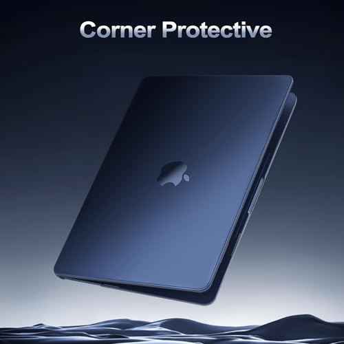 MOSISO Compatible with MacBook Air 13 inch Case 2025 2024 2023 2022 M4 A3240 M3 A3113 M2 A2681,Ultra-Thin Natural Original Color Hard Case&Keyboard Skin for MacBook Air 13.6 inch Case, Midnight Clear