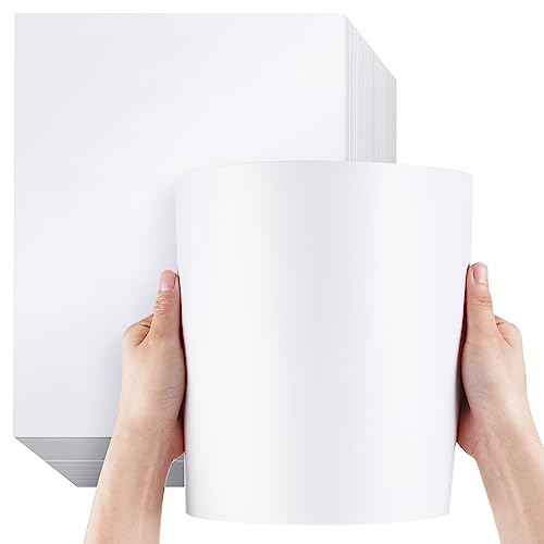 Patelai 150 Pcs Double Sided Semi Gloss Cardstock Paper 8.5 x 11'' Heavyweight White Thick Paper for Laser Printer Printing Semi Gloss Cardstock DIY Printer Paper 80lb Cover Stock Paper