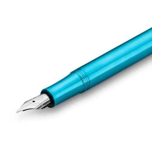 Kaweco COLLECTION Fountain Pen Liliput Blue I Premium Aluminium Fountain Pen with Steel Nib for Ink Cartridges I Exclusive Pen 12.4 cm I Nib: M (Medium)