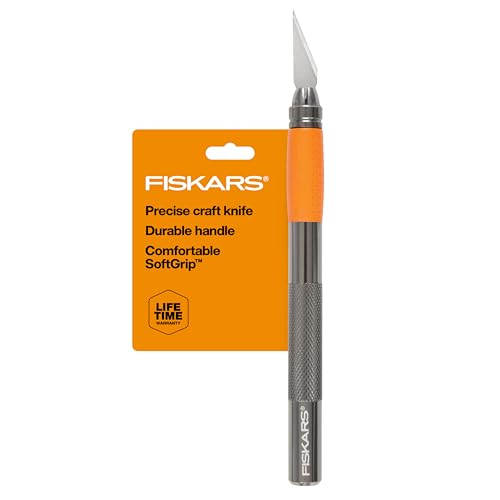 Fiskars 6-Inch Detail Craft Knife with SoftGrip Handle & Replaceable Blade