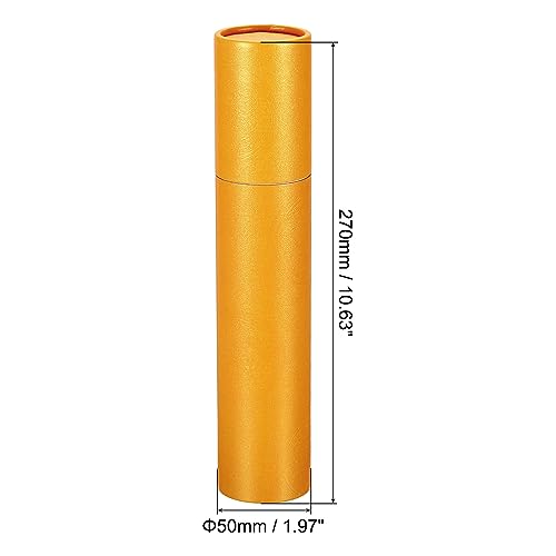 PATIKIL 2 Inch x 11 Inch Yellow Poster Tube - Portable Paper & Art Storage