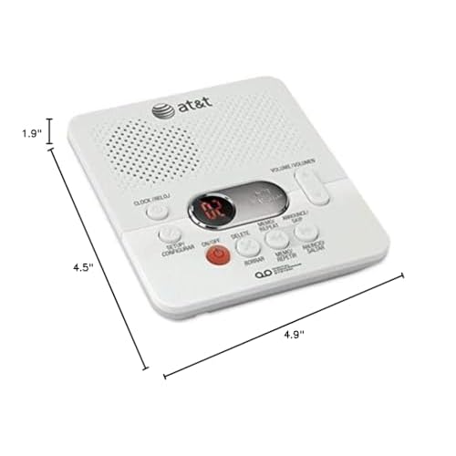 AT&T (1740WH) Digital AnsweSystem with Time and Day Stamp, White