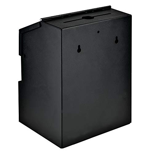 Mail Boss Locking Steel Suggestion Box Key Drop Box, Black