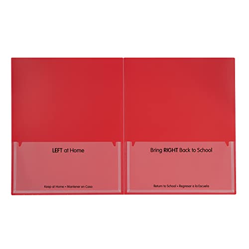 C-Line Classroom Connector School-to-Home Folders, Red, 25 per Box (32004)