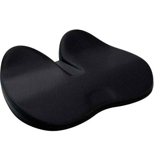 Ergonomic Seat Cushion - Memory Foam Chair Cushions | Gaming Chair Cushions | Office & Car Seat Cushion with Heat Reducing 3D Mesh | Office Chair Cushion for Back Pain - Pain Relief