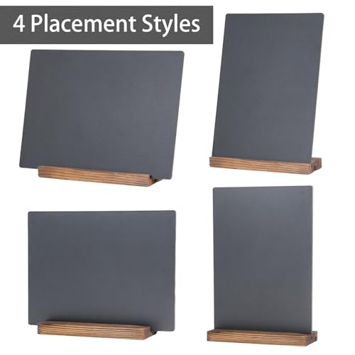 JDEA Double-Sided Wooden Desk Chalkboard Sign 9x11.5 Inches with Base