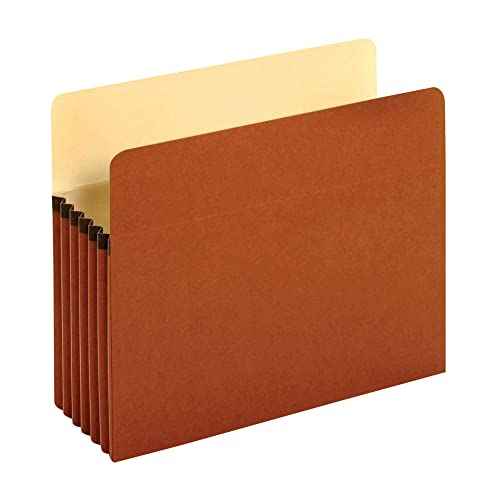 Pendaflex Expanding File Pockets, Letter Size, 5.25" Expansion, Reinforced with DuPont¢â Tyvek¢ç Material, Letter Size, Redrope, 10 Per Box (1534G-OX)