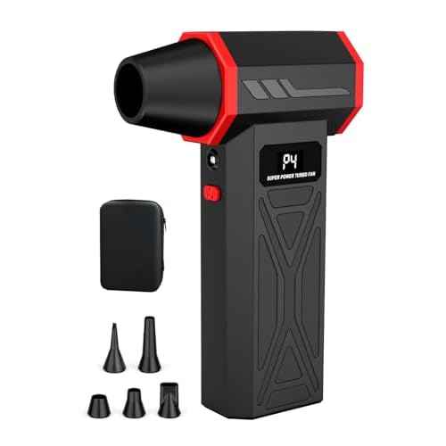 AS-S50 Electric Air Duster-130000RPM Super Power Cordless Air Duster, 4-Gear Adjustable Mini Blower with Fast Charging, Dust Blower for Computer, Keyboard, House, Outdoor and Car