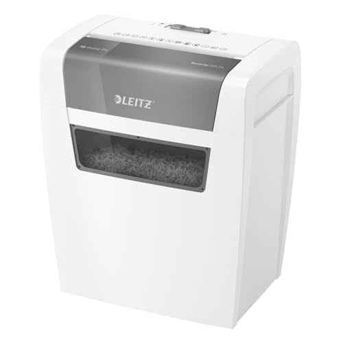 Leitz IQ Paper Shredder, Cross Cut, 6 Sheet, 4 Gallon Bin, P4 Security, Home Office (170001)