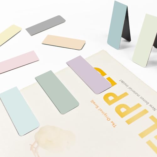 Majuney 30-Piece Morandi Color Magnetic Bookmarks Set - Pure Color Variation