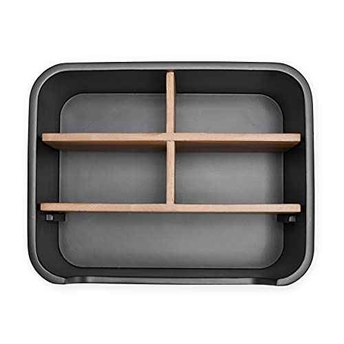 Stylish Desk Organizers and Remote Control Holders in Black, Pen Phone Holder Organizer, Multi-Purpose Caddy Storage Accessories for Office Desktop Coffee Table Bedside Nightstand