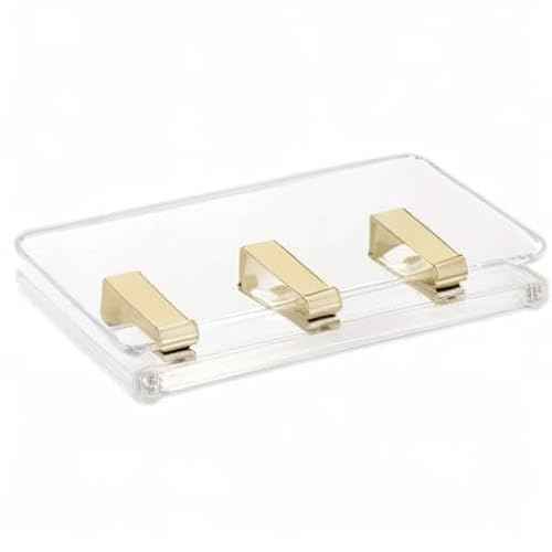 russell+hazel Acrylic Mini Hole Punch, Clear with Gold-Toned Hardware, 8.5¡± x 2.75¡± x 2.75¡±