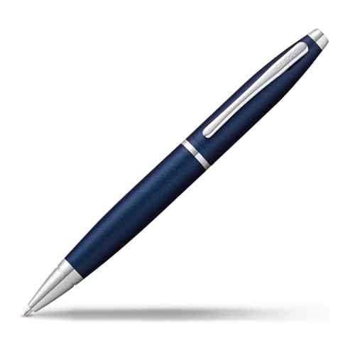 Cross Calais Refillable Ballpoint Pen Presented in a Luxury Gift Box - Medium Point, Black Ink, Matte Metallic Midnight Blue
