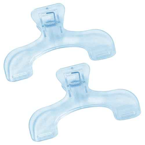 2Pcs Strong Book Clip Transparent Blue Book Page Holder Clips, Page Holders Book Reading Opener Accessories, Multifunctional Practical Book Clips Transparent Portable Reading Book Page Holders