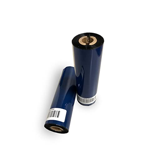 12 Rolls Wolfbarco 4.33" x 243' (110mm x 74m) Black Standard Wax Thermal Transfer Ribbon Compatible with Zebra,TEC, INTERMEC,Citizen,TSC,GODEX,ARGOX Printers