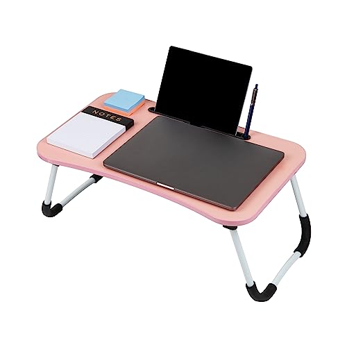 Pink Mind Reader MDF Lap Desk with Folding Legs & Device Slot