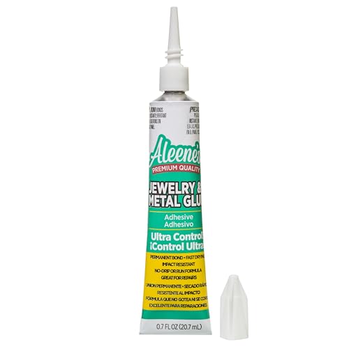 Aleene's Jewelry & Metal Glue .70 oz - Permanent Clear Waterproof Adhesive