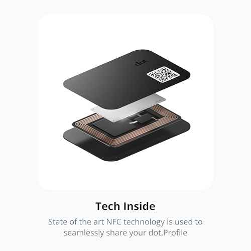 dot. Thin - Digital Business Card - Tap Compatible with iPhone & Android (Black)
