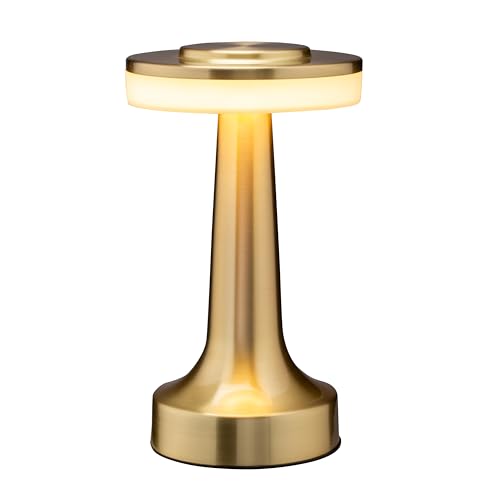 O¡¯Bright Portable LED Table Lamp with Touch Sensor, 3-Levels Brightness, Rechargeable Battery Up to 48 Hours Usage, Night Light for Kids Nursery, Nightstand Lamp, Bedside Lamp (Gold)