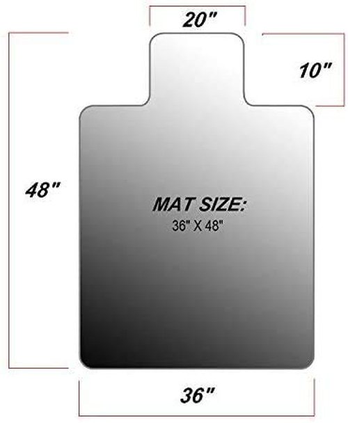 Azadx Clear Office Chair Mat 36'' X 48'', Durable Desk Chair Mat for Hardwood Floor, Heavy Duty Plastic Office Floor Mat Under Rolling Chairs for Easy Glide and Protection (36" X 48" with Lip)
