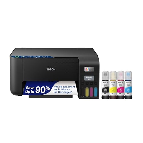 Epson EcoTank ET-2400 Wireless All-in-One Supertank Printer with High-Capacity Ink