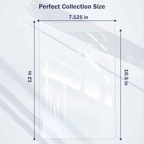 200 YNSZAS RESEALABLE Comic Book Bags and Boards, 7x10.5 Inch | 7.125x10.5 Inch, Comic Storage Sleeves and Boards, 20% Thicker Better Comic Collection Display, Certified Acid-Free