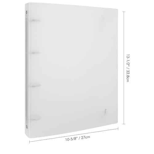 7 PCS A4 4 Ring Binder Cover Clean Transparent Soft PVC for Refillable Notebook Shell withMatte surfaceforStamp & Die Storage Overall Size£¨Folded) 27x32.8x4cm/ 10.6x12.9x1.6inch