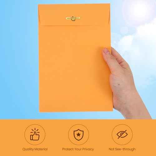Teling 50 Pcs 5 x 7.5 Manilla Envelopes Clasp Kraft Catalog with Closure for Storing Mailing 28 lb Kraft Envelope Paper for Office Document School Business Home