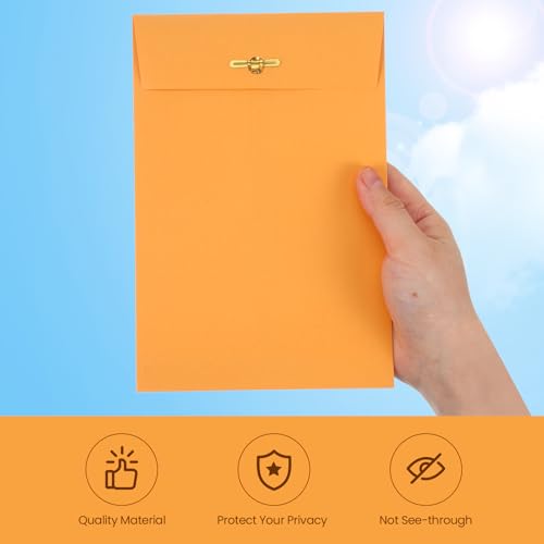 Yellow 5x7.5 Inch Manilla Clasp Envelopes Kraft Closure Bulk of 50