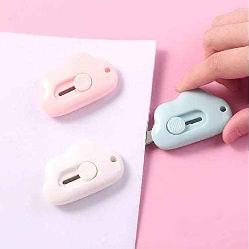 CIEOVO 3 Pcs Cloud Shaped Mini Art Utility Knives Box Cutter Retractable Letter OpenerPortable, Suitable for Cutting Envelopes