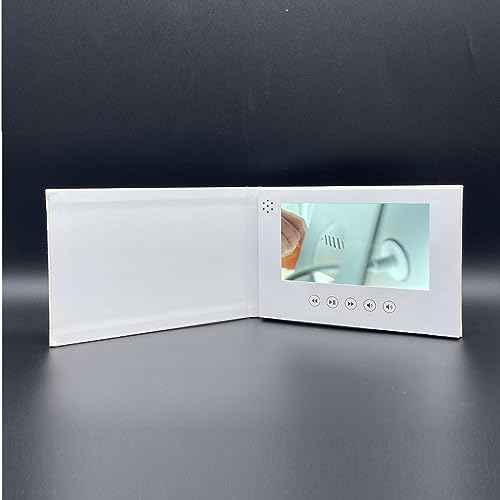 Video Greeting Card, Electronic Video Brochure with LCD Screen, Support Picture and Video DIY, Wedding Decorations and Gift(4.3inch)