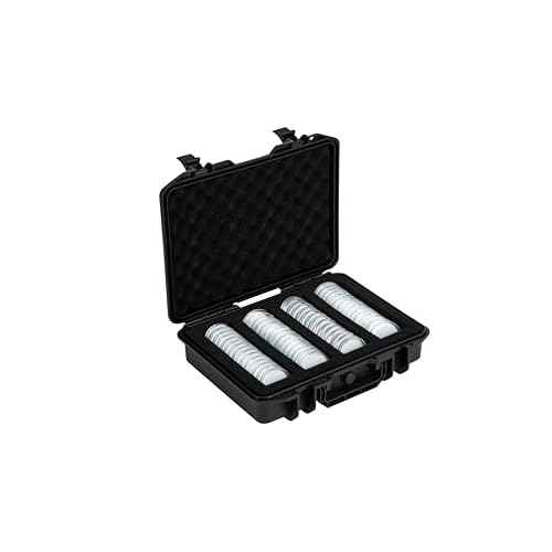 Coin Capsules Case,60 Pieces 46mm Coin Capsules,with Foam Separates and Plastic Storage Organizer Box,6 Sizes (20/25/30/35/40/46mm) Coins Collector Case Holder