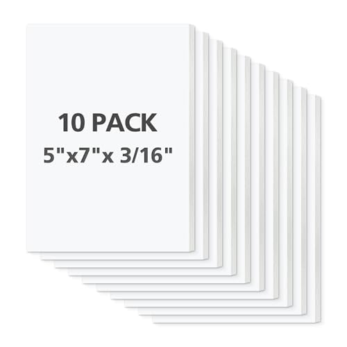 5x7 Inch White Foam Core Board Pack - Premium Acid-Free Mounting & Craft Boards