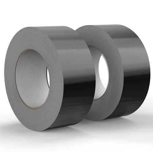 SWRT 9 Mil 2-Pack Black Heavy Duty Duct Tape Strong Adhesive, 2 in x 30 YD (Total 60YD) Duct Heavy Duty Waterproof All Weather Black Duct Tape No Residue Sealing & Patching for Indoor&Outdoor Repair