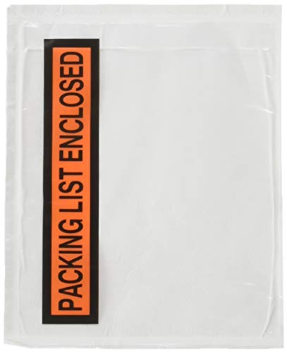 1000 Pack 4.5x5.5 Clear Enclosed Printing Pouch Envelopes for Invoice & Packing Slip
