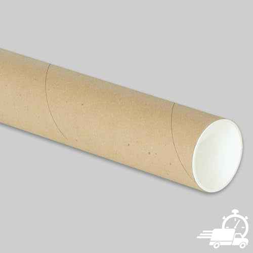 CLAUVINCK 2" x 15" Kraft Mailing Tube, shipping, Heavy Duty Mailers Poster Tube Packing 2 inches x 15 inches Office