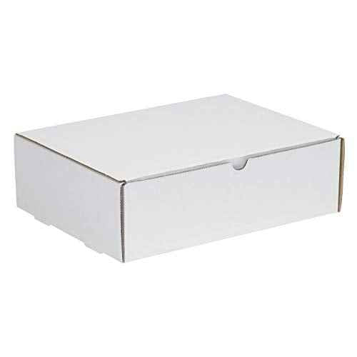 Aviditi White Literature Mailing Boxes, 7 1/8 x 4 1/2 x 3 Inches, Pack of 50, Crush-Proof, For Shipping, Mailing and Storing